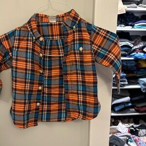 Plaid flannel button down